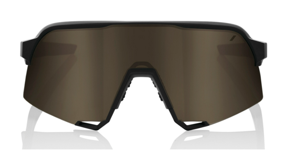 100% 100% S3 Brille Soft Tact Black - Soft Gold Mirror Lens