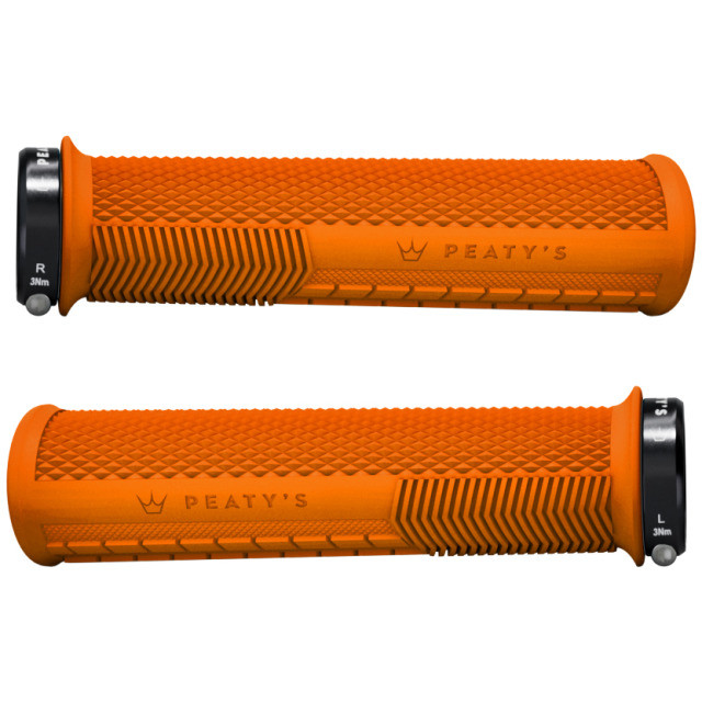 Peaty's Lenkergriffe Monarch Grip Knurl Thick, Orange