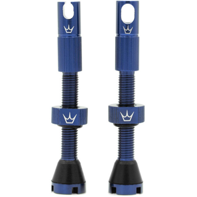Peaty's Ventil, Chris King Tubeless MKII 42mm, Marine Blau