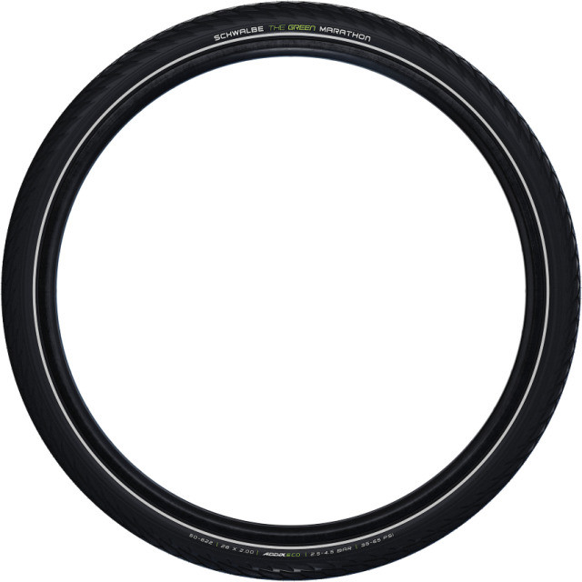 Schwalbe Pneu Green Marathon 26x1.75 GG Starr mit Reflexstreifen black