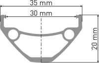 DT Swiss E 593 Felge DB 29" 30 32L