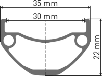 DT Swiss U 663 Felge DB 27.5" 30 28L