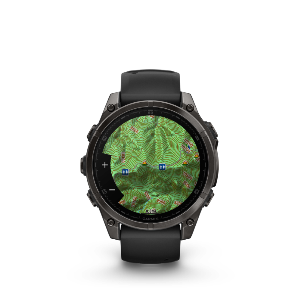 Garmin Fēnix® 8 – 47 mm, AMOLED, Sportuhr, Schwarz/Carbongrau