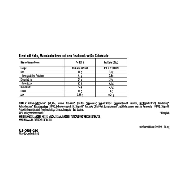 CLIF Bar Minis White Chocolate Macadamia Nut (10Stk.)