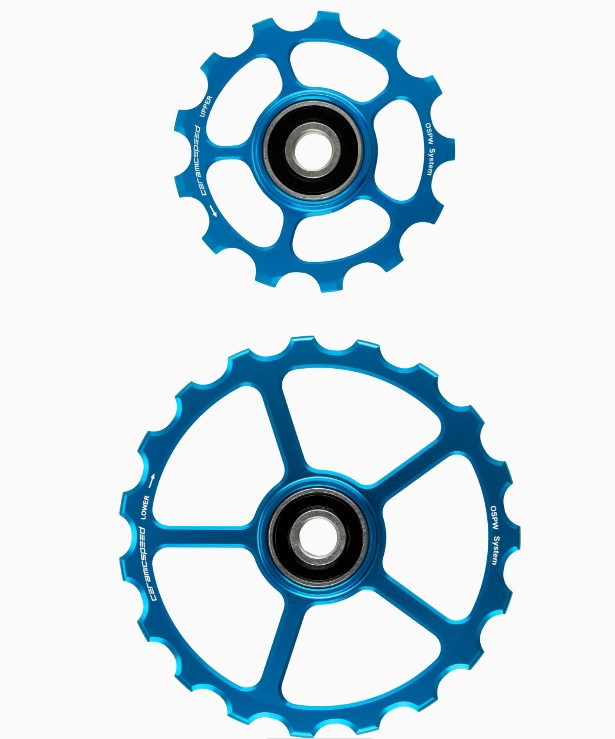 CeramicSpeed OS Pulley Wheels (spare) 13/19 Zähne, Blau