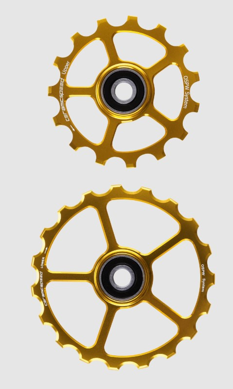 CeramicSpeed OS Pulley Wheels (spare) 15/19 Zähne, Gold