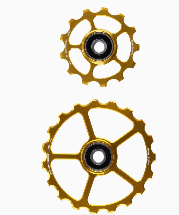 CeramicSpeed OS Pulley Wheels (spare) Coated 13/19 Zähne, Gold
