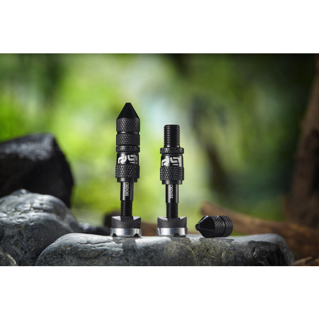 Ethirteen Tubelessventil Schrader Quickfill Gen2 Aluminium , 2 Stk 23-31mm, braun