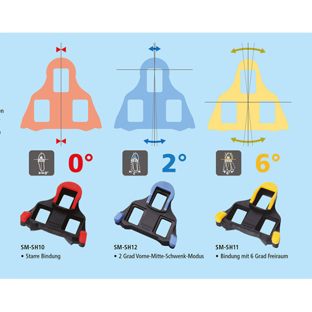 Shimano Dura Ace/Ultegra Schuhplatten SPD-SL , SM-SH11 beweglich 6Â° gelb