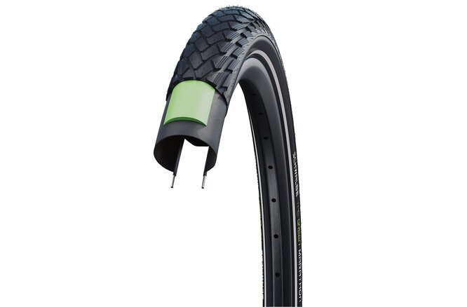 Schwalbe Pneu Green Marathon 20x1.50 GG Starr mit Reflexstreifen black