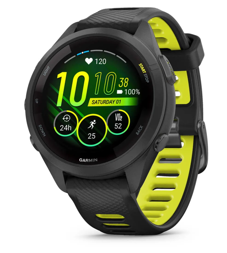 Garmin Forerunner 265, 42/46mm mit Schnellwechsel-Silikon-Armband 22mm
