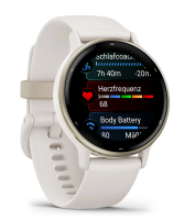 Garmin vívoactive® 5, Sportuhr, Elfenbein/Cremegold