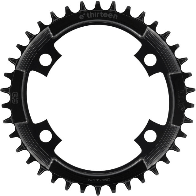 e*thirteen Ethirteen Kettenblatt Helix R 107 BCD Gravel 11/12 fach Shimano/Sram CL 45/47.5 mm schwarz, 42