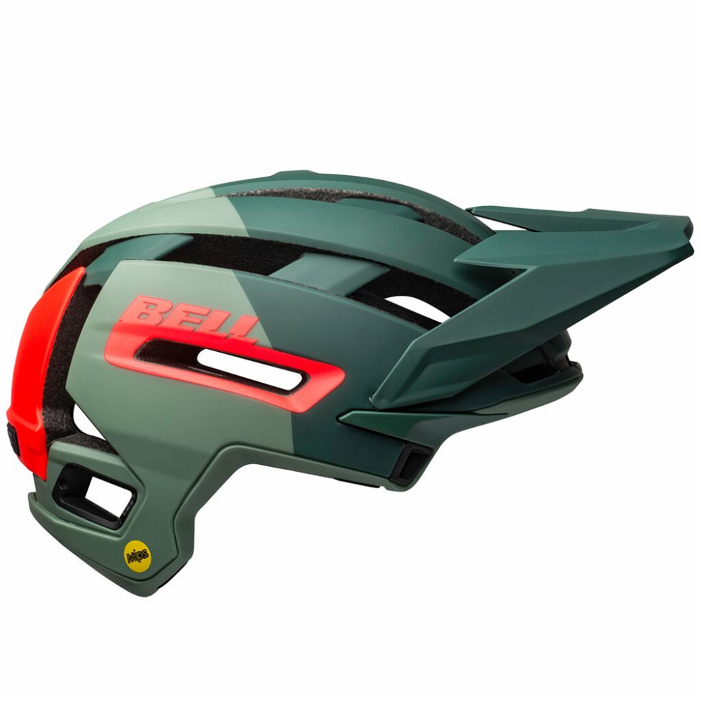 Bell Super AIR Spherical MIPS Helmet matte/gloss green/infrared,M 55-59