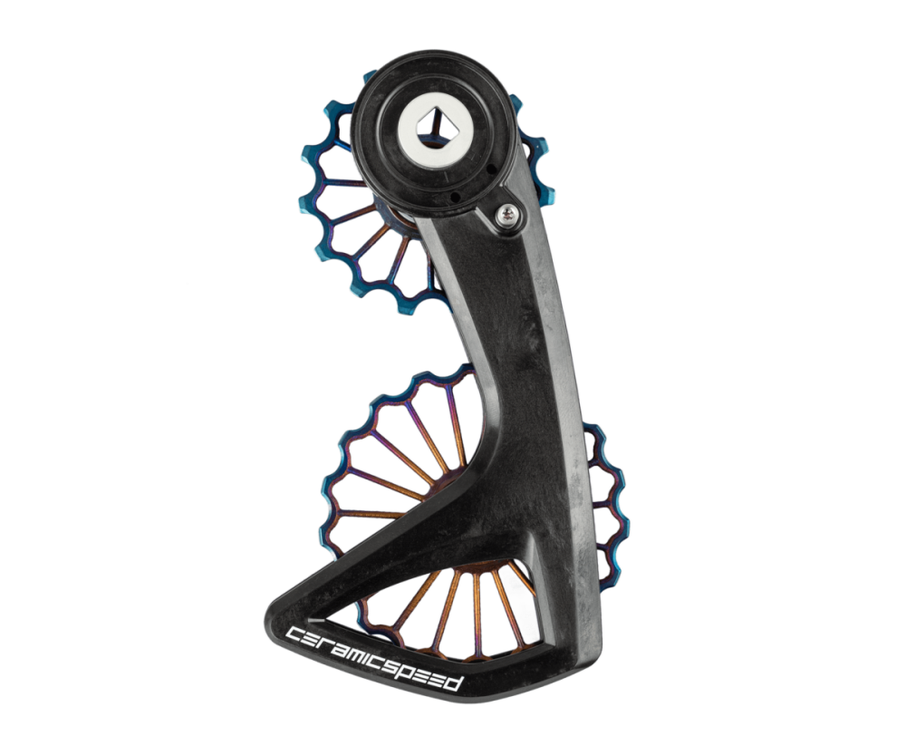 CeramicSpeed OSPW RS 3D Printed Hollow Ti alt SRAM Red/Force AXS Oil Slick PVD Ctd