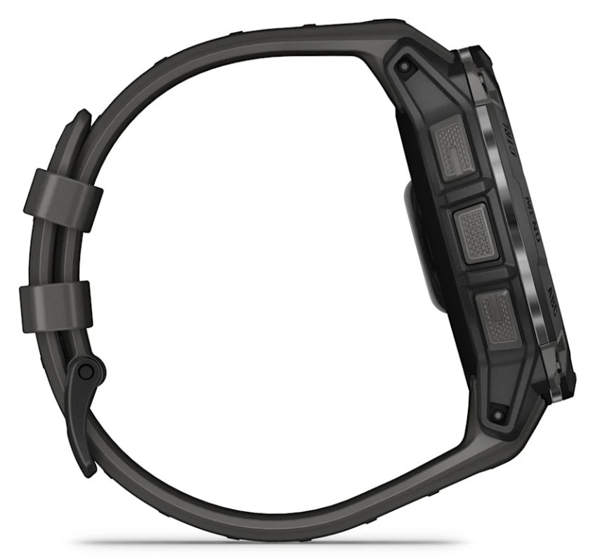 Garmin Instinct 3 – 50 mm, AMOLED, mit Silikon-Wechselarmband 26 mm Twilight, Sportuhr, Schwarz