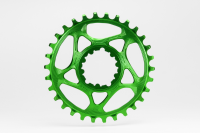 absoluteBLACK absoluteBLACK, Kettenblatt, RUND, MTB, für Sram, DIRECT MOUNT, GXP, 3mm Versatz, Boost, GREEN - G...
