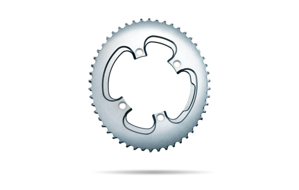 absoluteBLACK absoluteBLACK, Kettenblatt, OVAL, ROAD SILVER edition, 2-fach 110/4, asymmetrischer Spider, GREY ...