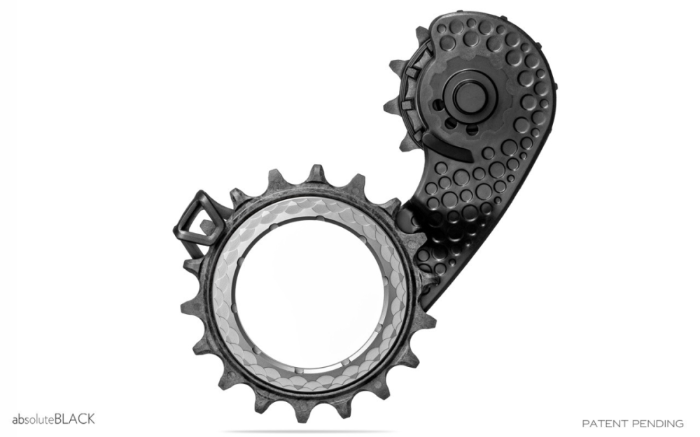 absoluteBLACK absoluteBLACK, Oversized Pulley Wheel, HOLLOWCage OSPW, Carbon-Ceramic-Pulley, für SHIMANO 11spee...