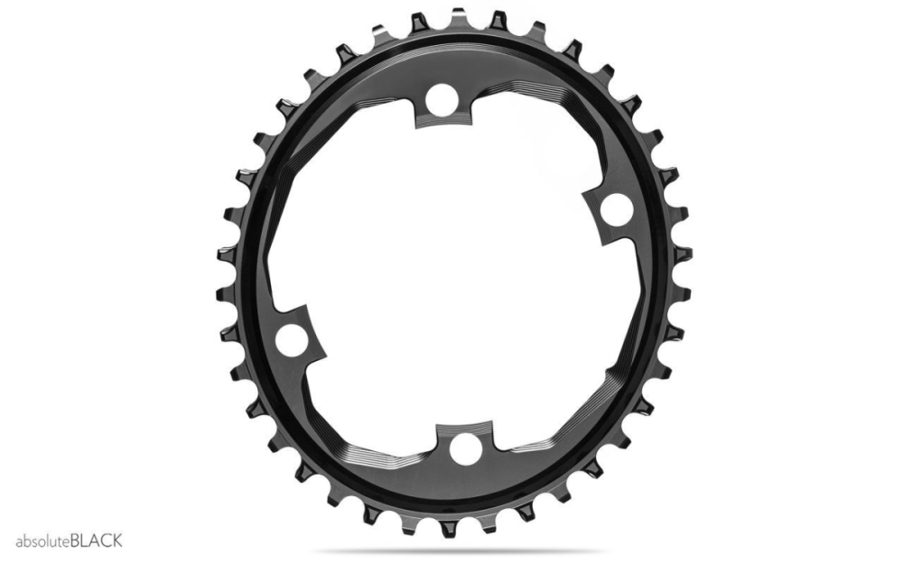 absoluteBLACK absoluteBLACK, Kettenblatt, OVAL, Gravel - Cyclocross, für Sram APEX, 1x 110/4, BLACK only - nur ...