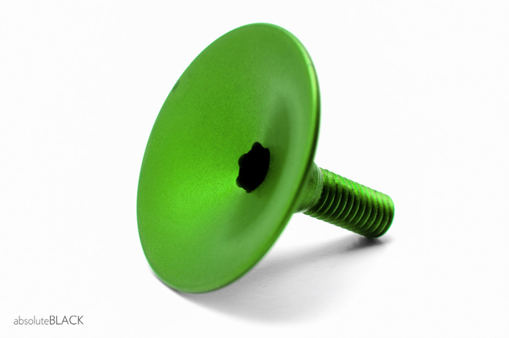 absoluteBLACK absoluteBLACK, Ahead-Kappe, TOP CAP, ALL-IN-ONE, Kappe und Schraube in einem Stück, GREEN - grün ...