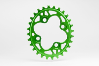 absoluteBLACK absoluteBLACK, Kettenblatt, OVAL, MTB, 64/4, GREEN, 28 Zähne