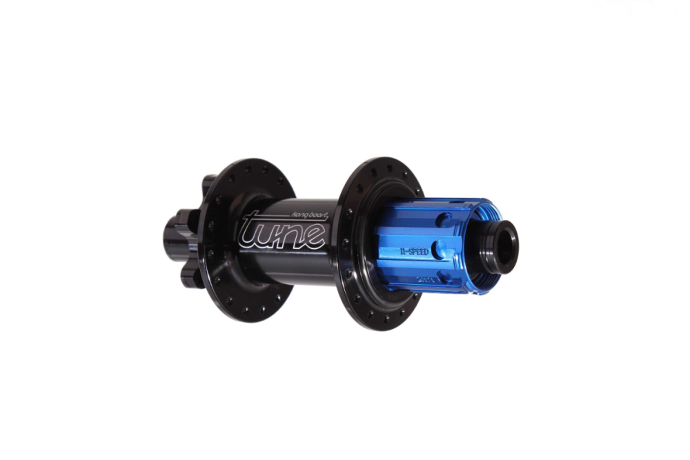 Tune TUNE, Rear-Nabe, 6 Loch Bremsaufnahme, 12x142mm, 24 Speichenlöcher, Shimano HG11, schwarz