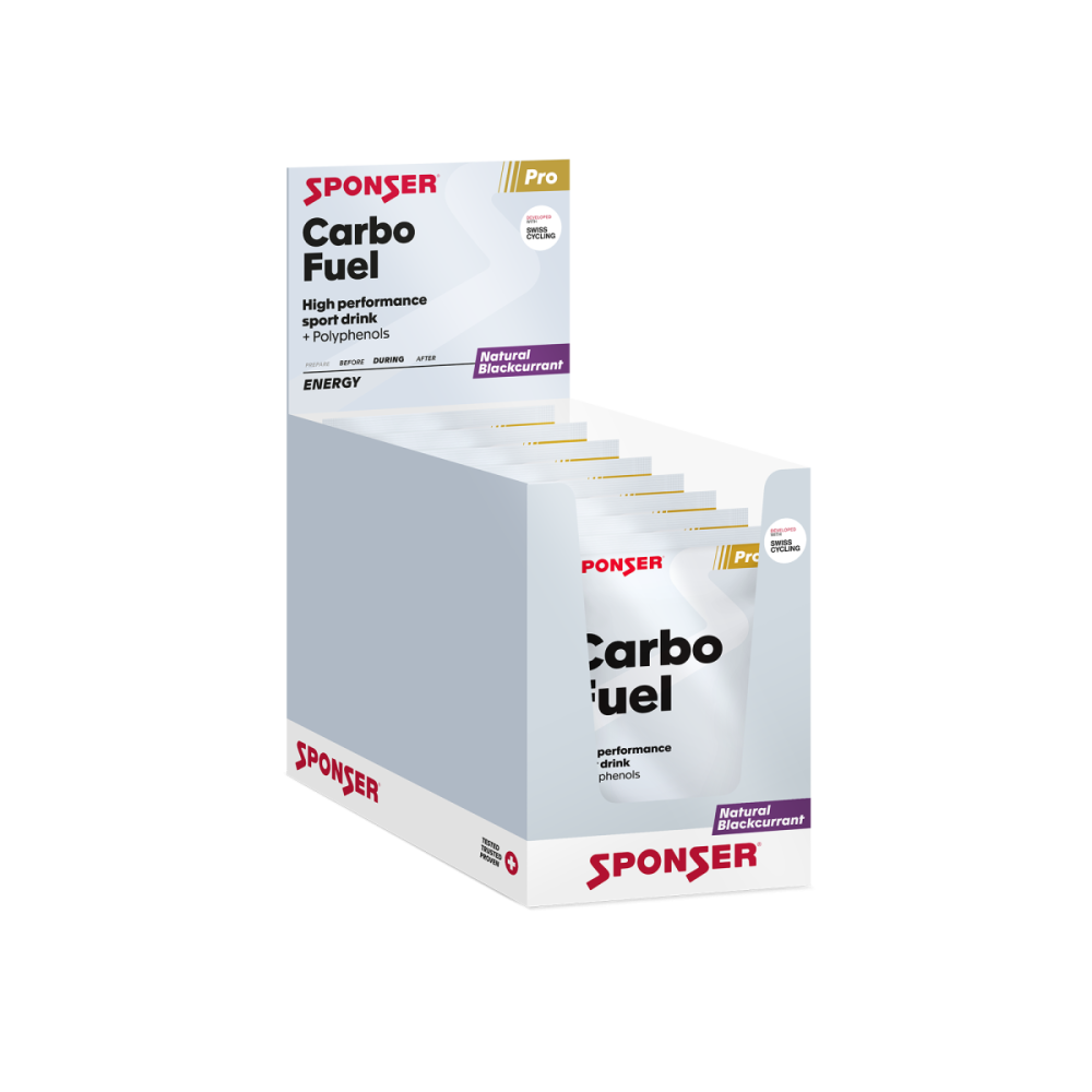 Sponser Carbo Fuel Natural Blackcurrant - Display (10 x 83 g)