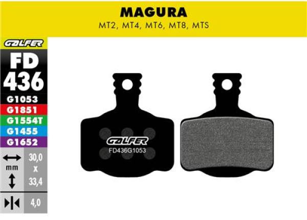 Galfer Performance FD436 Magura MT 8/6/4/2, Campagnolo Super Record/Record/Chrous/Ekar/Potenza Bremsbeläge