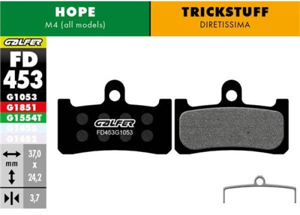 Galfer Performance FD453 Hope M4/Trickstuff Diretissima Bremsbeläge