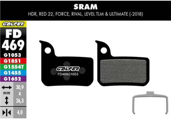 Galfer Performance FD469 Sram Red 22/Force 22, Rival 22/Level TLM/Ultimate Bremsbeläge