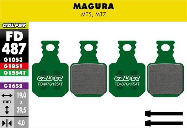 Galfer Pro FD487 Magura MT7/MT5 Bremsbeläge