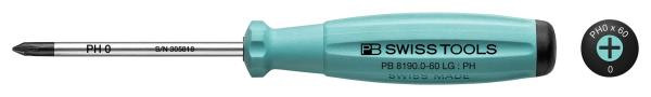PB Swiss Tools PB 8190 RB SwissGrip Grösse 0 Phillips Schraubenzieher