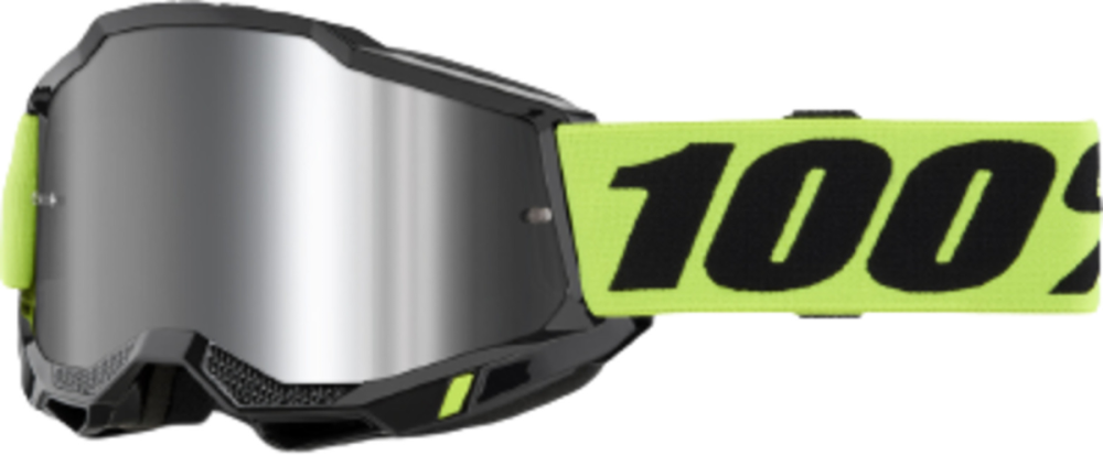 100percent Goggle Accuri 2 Neon Yellow - Mirror Silver Lens