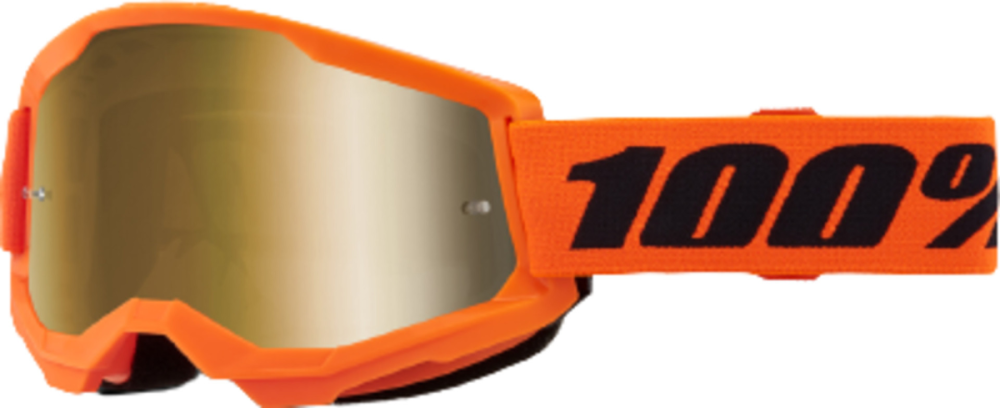 100percent Goggle Strata 2 Neon Orange - Mirror Gold Lens