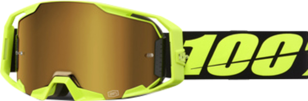 100percent Goggle ARmatic Neon Yellow - Mirror True Gold Lens