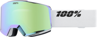 100percent NORG HiPER Goggle White/Green - Mirror Green Lens