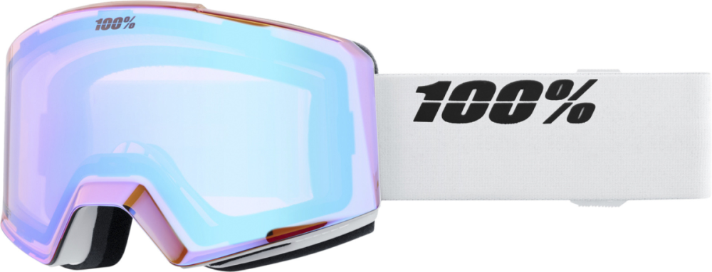 100percent NORG HiPER Goggle White/Green - Mirror Green Lens