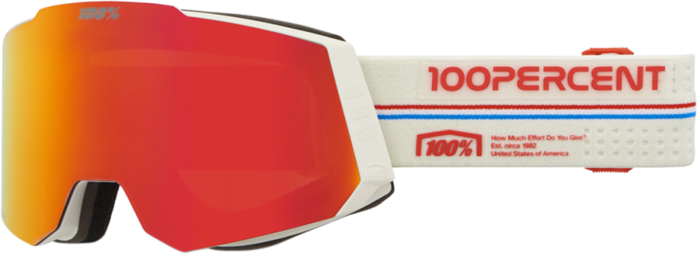 100percent Snowcraft Hiper Goggle Launch - Mirror Red Lens