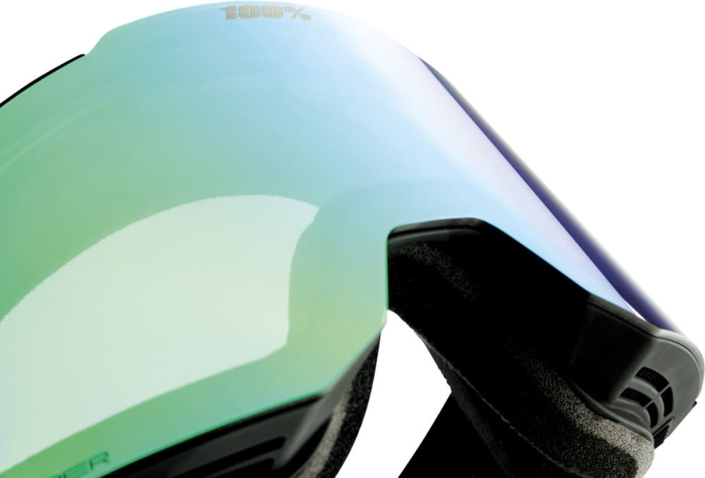 100percent SNOWCRAFT HiPER Goggle Black/Green - Mirror Green Lens