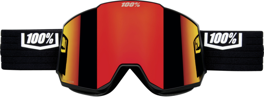 100percent Snowcraft XL Hiper Goggle Black/White - Mirror White Lens