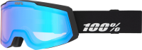 100percent SNOWCRAFT S HiPER Goggle Black/Silver - Mirror Silver Lens