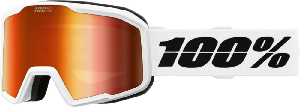100percent Valnor Goggle White/red - Red Mirror Lens