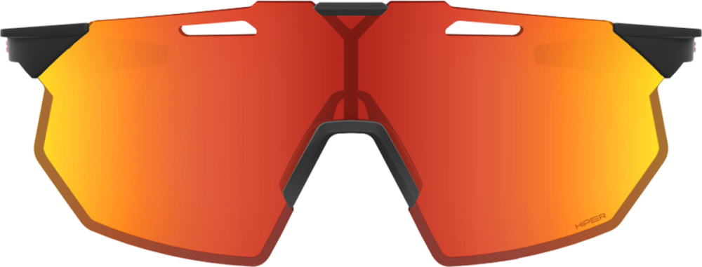 100percent Brille Hypercraft SQ - Soft Tact Black - HiPER Red Multilayer Mirror Lens