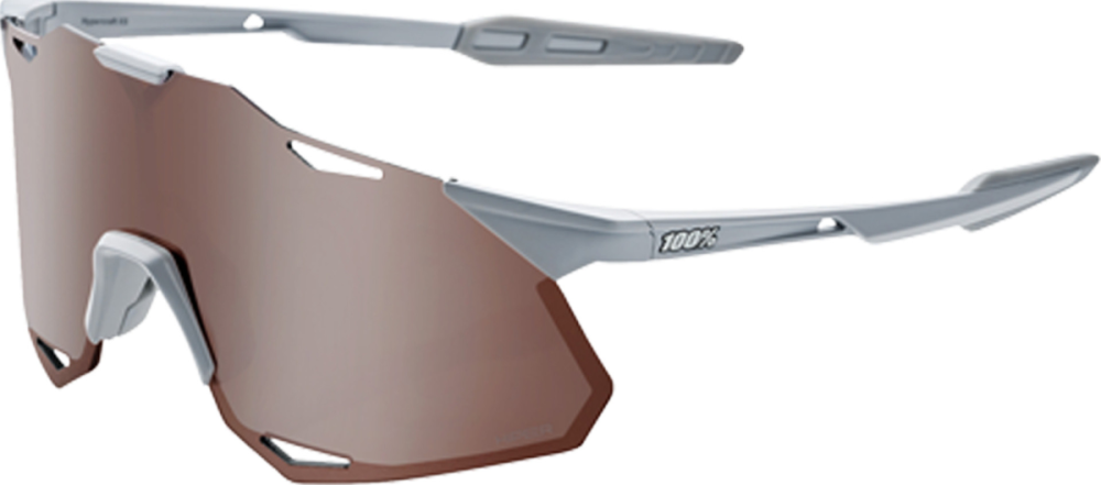 100percent Brille Hypercraft XS Matte Stone Grey-HiPER Crimson Silver Mirror Lens