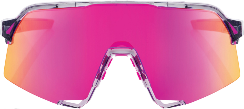100percent Brille S3 Polished Translucent Grey - Purple Multilayer Mirror Lens