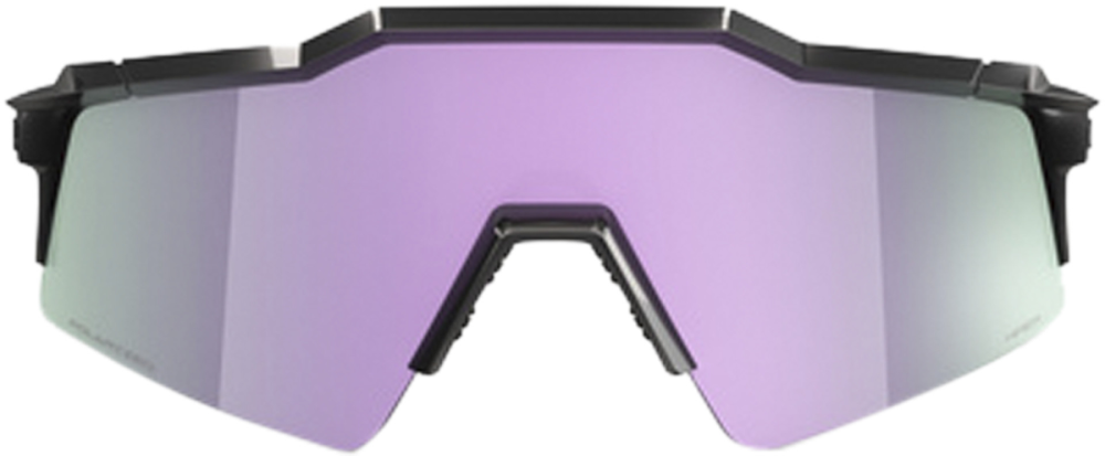 100percent Brille Speedcraft - Polished Black - HiPER Polarized Lavender