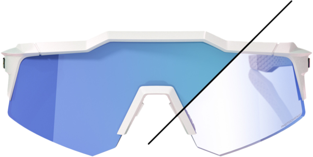 100percent Brille Speedcraft XS - Bastille - Blue Mirror Photochromic Lens