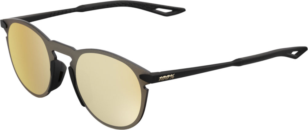 100percent Brille Legere Round - Matte Black - HiPER Gold 24K Mirror Lens