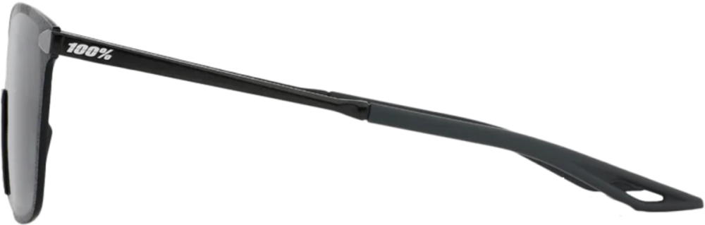 100percent Brille Legere Square Polished Black - Smoke Lens